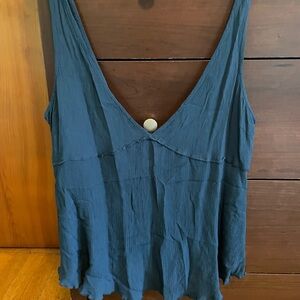 Women's Blue Sleeveless Top